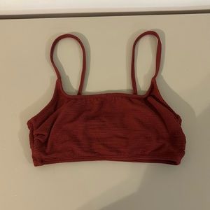 Super cute red target bikini top